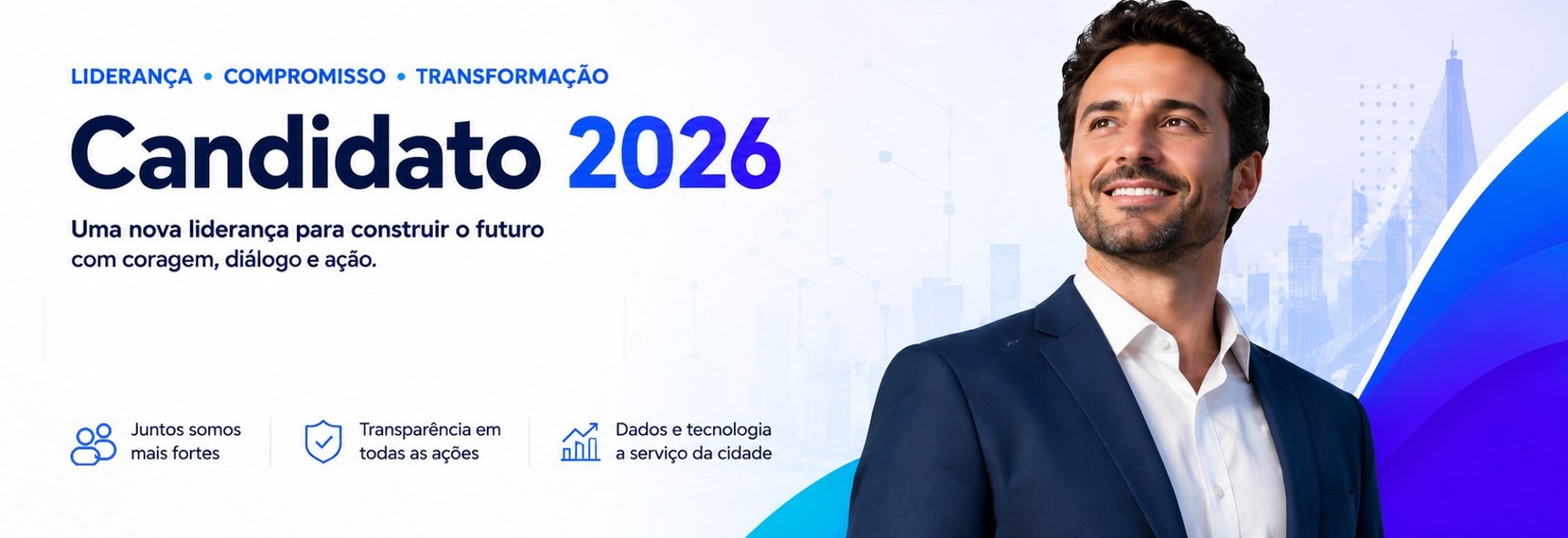 Candidato 2026 - liderança, compromisso, transformação